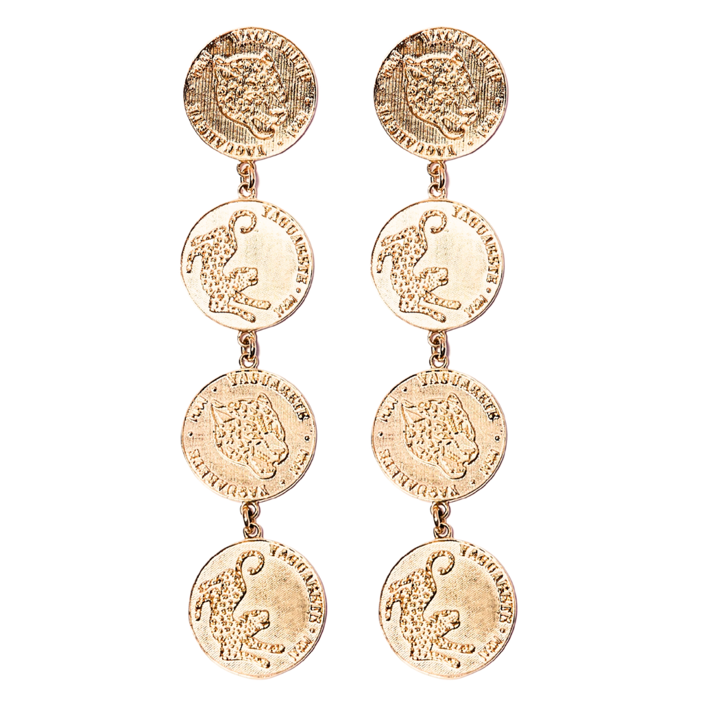 Brinco Moneda Longo Dourado