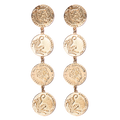 Brinco Moneda Longo Dourado