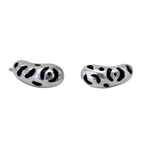 Pendientes de leopardo de plata