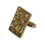 Anillo Xilografía Dorado