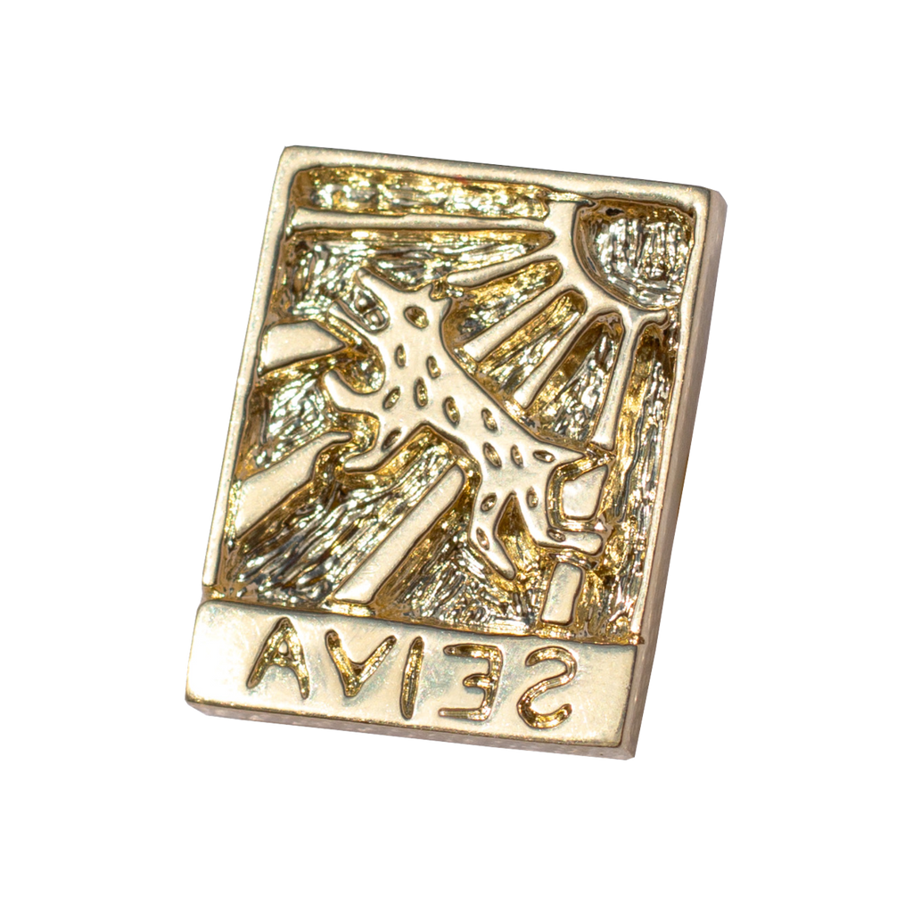 Anel Xilogravura Dourado