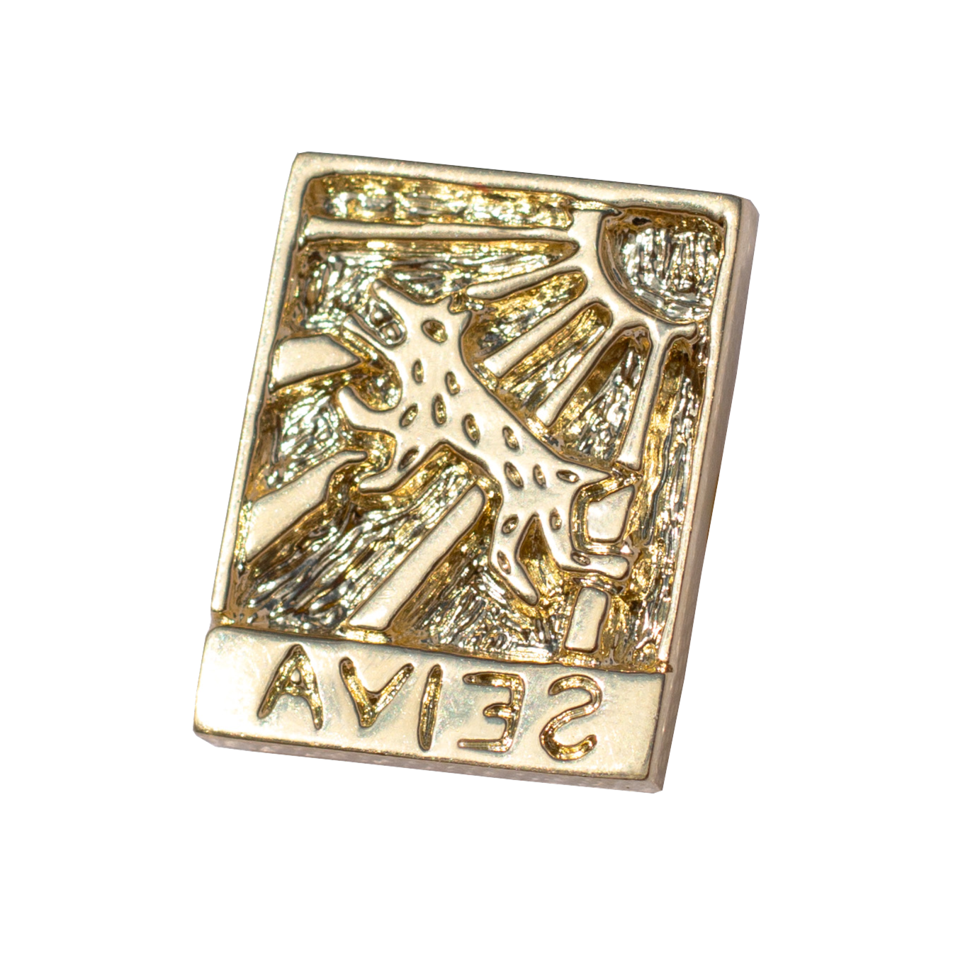 Anel Xilogravura Dourado