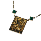 Collar xilografía dorado