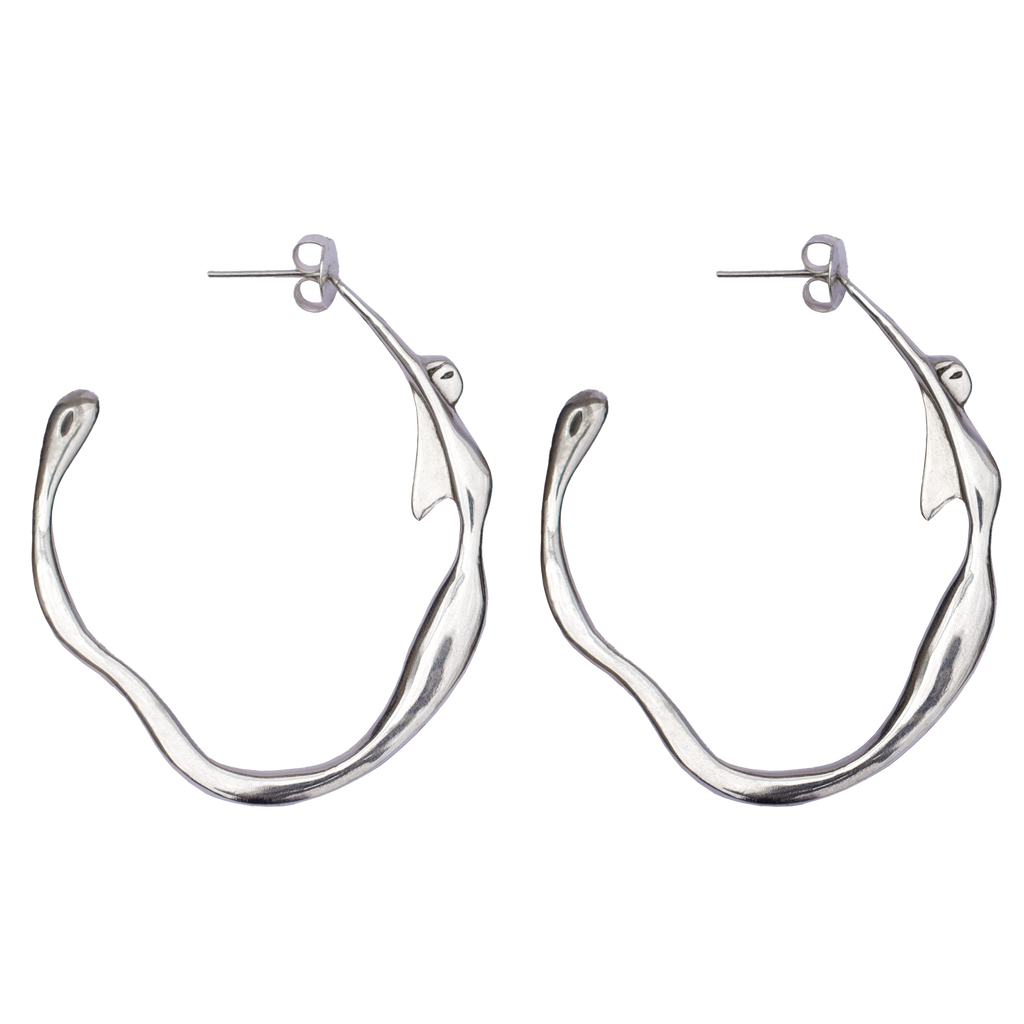 Argola Mulher-Cobra Prata