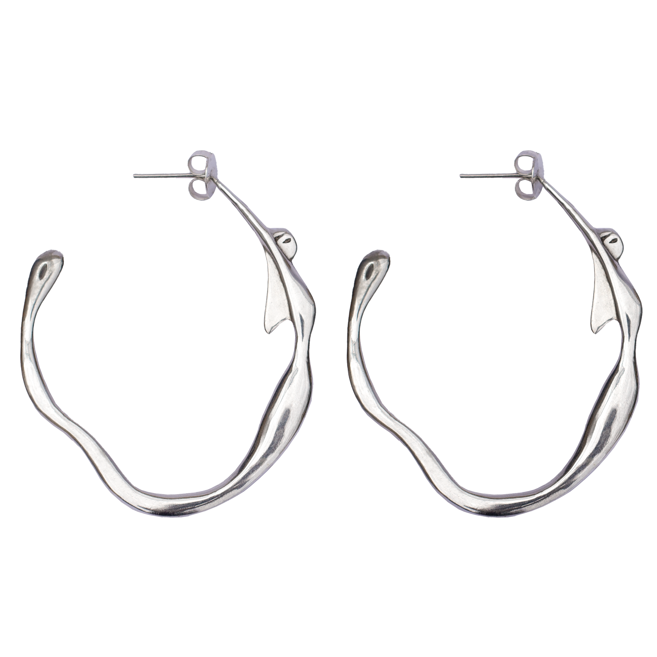 Argola Mulher-Cobra Prata