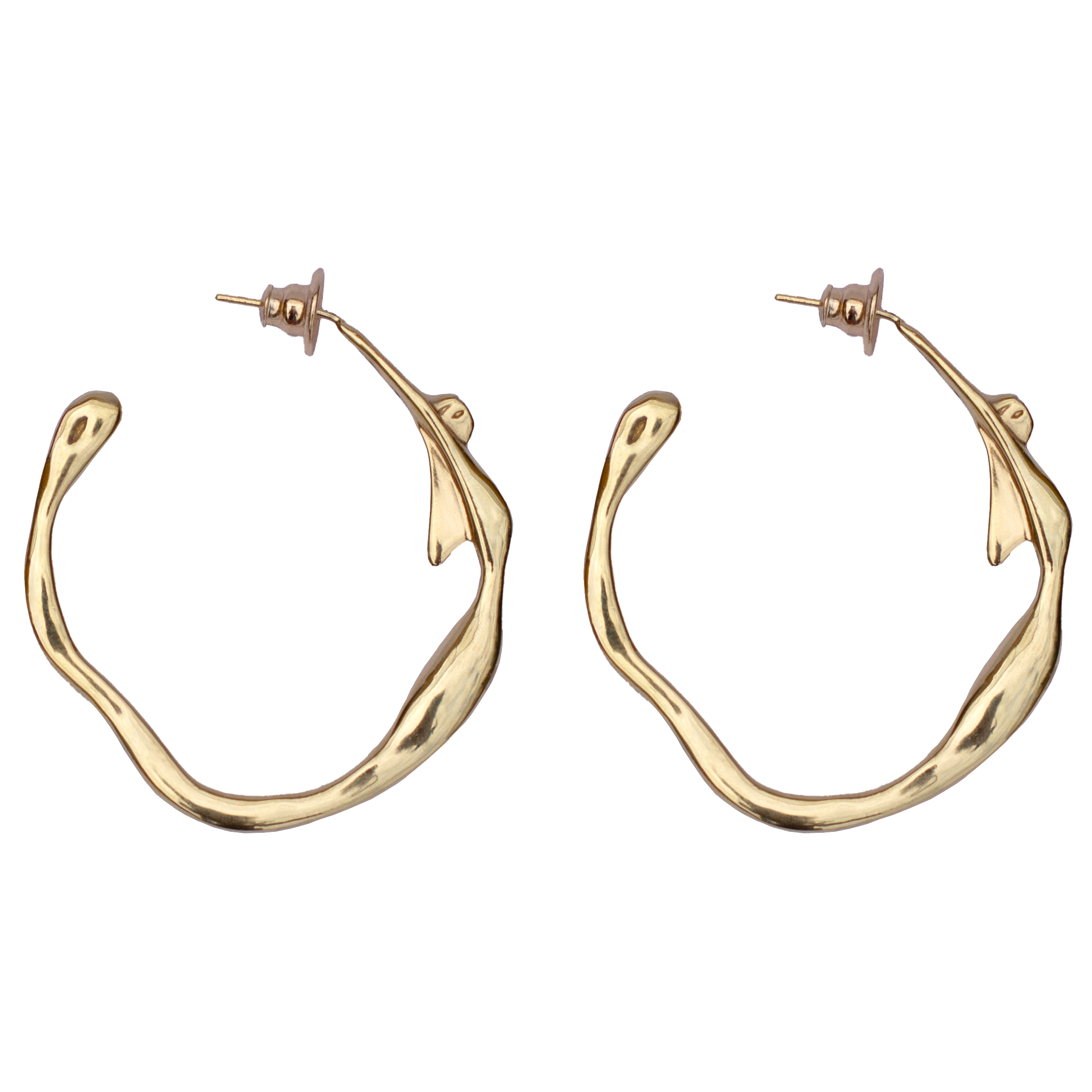 Argola Mulher-Cobra Dourada