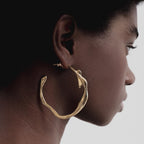 Arete Mujer Serpiente Dorado