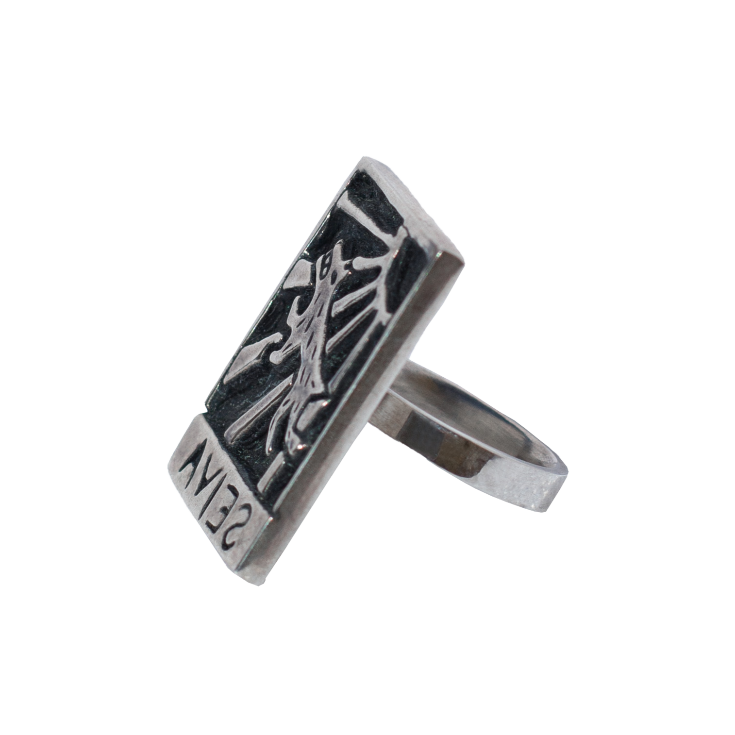 Anel Xilogravura Prata